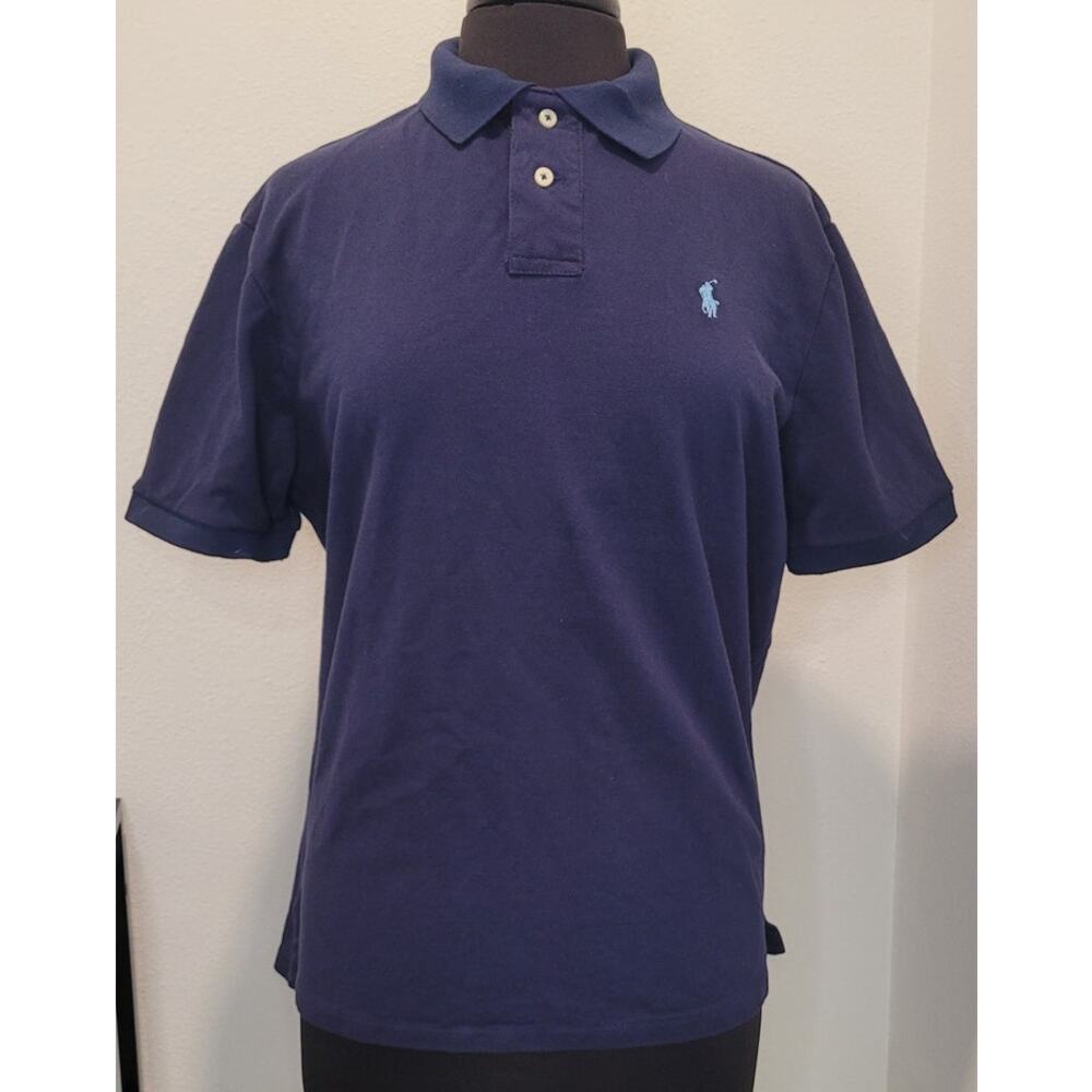 Ralph Lauren Navy Slim Fit Polo L Luxe Preppy